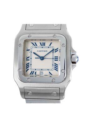 Cartier Santos Galbee LM Ivory SS Santos de Cartier Date Watch